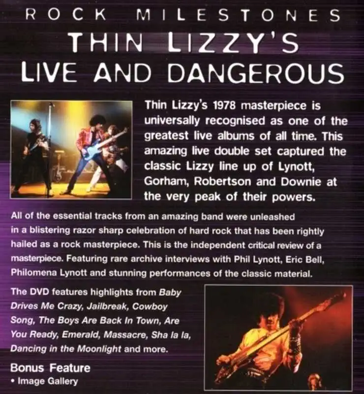Thin Lizzy's - Live and Dangerous - DVD /plast/