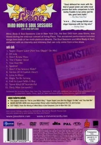 Joss Stone - Mind Body & Soul Session...in Concert - DVD /plast/