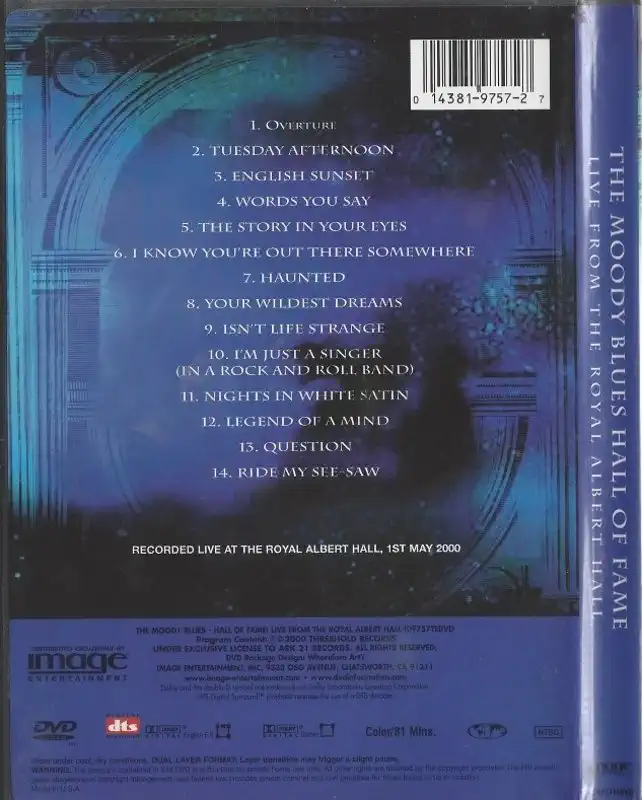 The Moody Blues - Hall of Fame - DVD /plast/