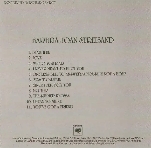 Barbra Streisand - Barbra Joan Streisand - CD /plast/