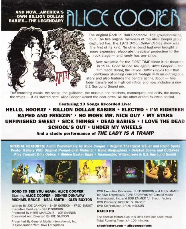 Alice Cooper - Good To See You Again - DVD /plast/