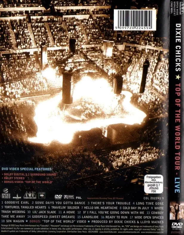 Dixie Chicks - Top of the World Tour - Live - DVD /plast/