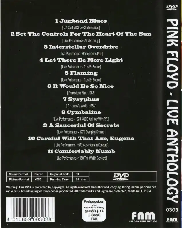 Pink Floyd - Live Anthology - DVD /plast/