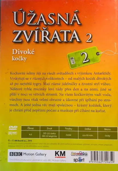 Úžasná zvířata 2 - Divoké kočky - DVD /plast/