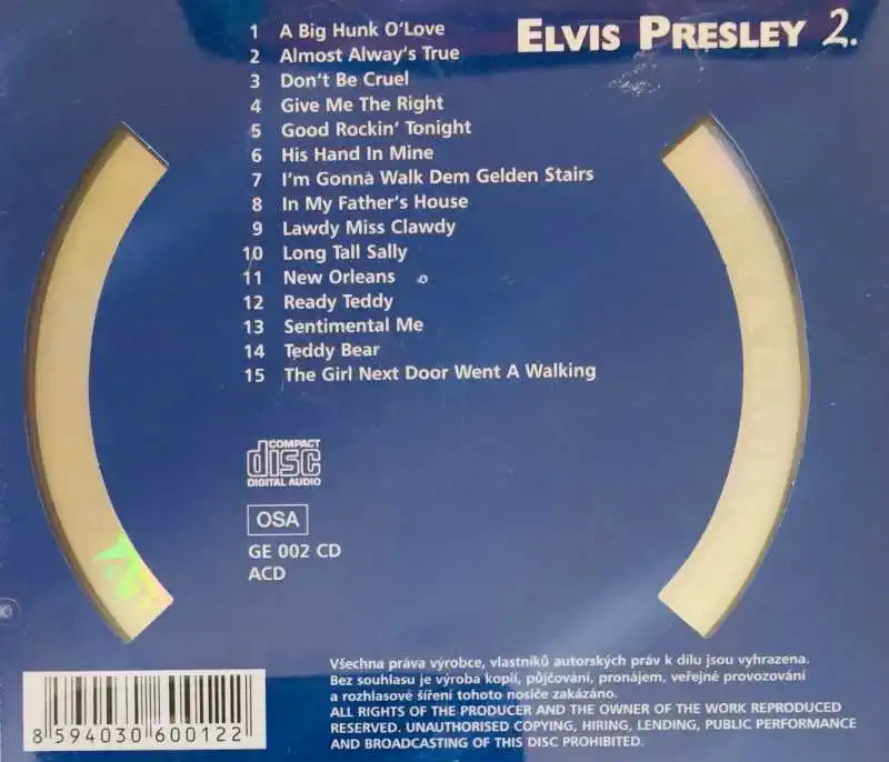 Elvis Presley - Elvis Presley 2. - Golden Edition - CD /plast/
