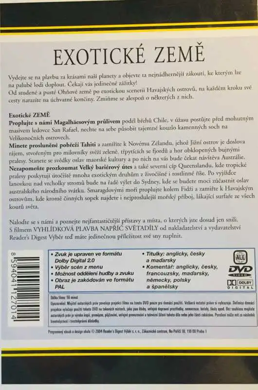 Vyhlídková plavba napříč světadíly - Exotické země - DVD /plast/