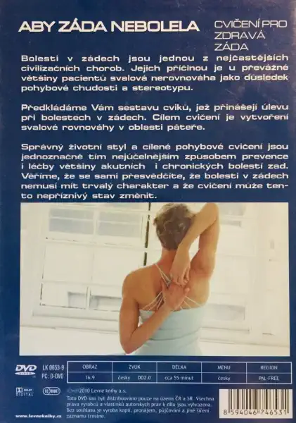 Aby záda nebolela - Cvičení pro zdravá záda - DVD /plast/