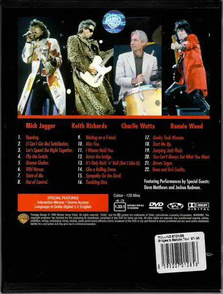 The Rolling Stones -Bridges To Babylon tour 97-98  - DVD plast /digipack