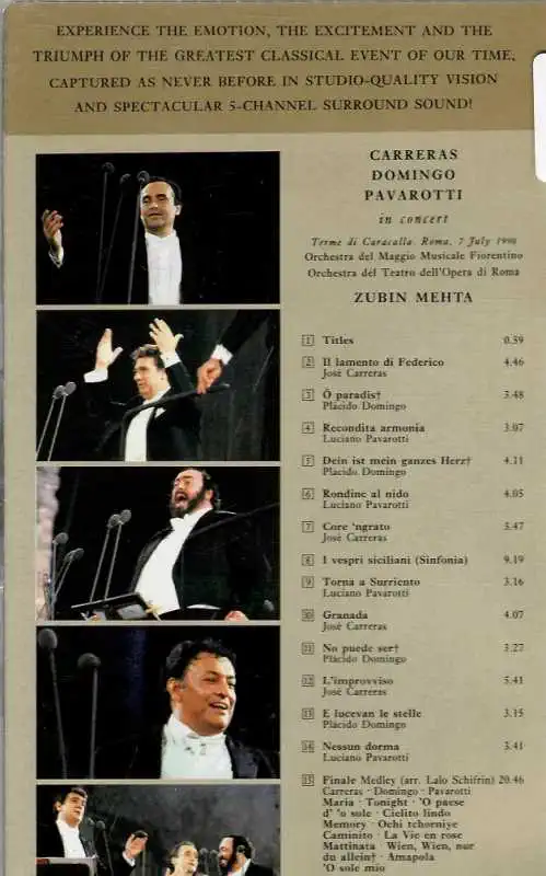 The original THREE TENORS concert - DVD - Bazarové zboží