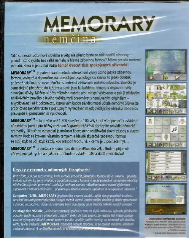 MEMORARY Němčina / patentovaná metoda inteaktivní výuky němčiny ( plast ) DVD