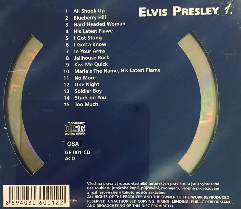 Elvis Presley 1 - Golden Edition - CD /plast/