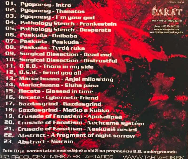 Tartaros - banskobystrický underground - Vol. 1 - CD /plast/