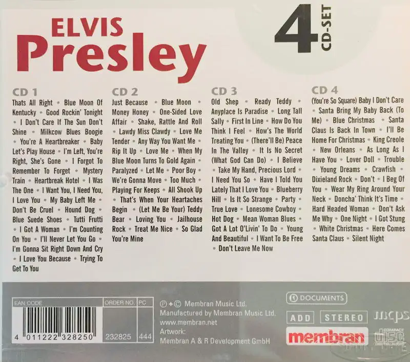 Elvis Presley - Love me Tender - 4xCD /plast/