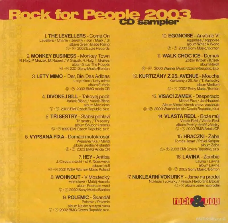 Rock for People 2003 - CD /plast slim/bazarové zboží/