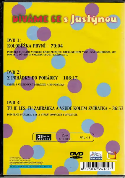 Díváme se s Justýnou - 3 DVD plast - bazarové zboží
