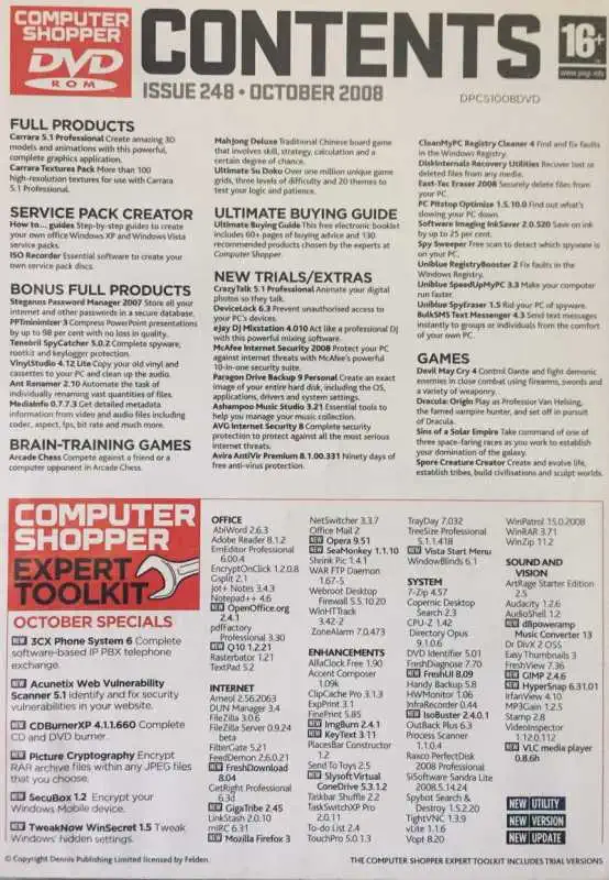 Compuer Shopper - Issue 248 / October 2008 - DVD-ROM /slim/