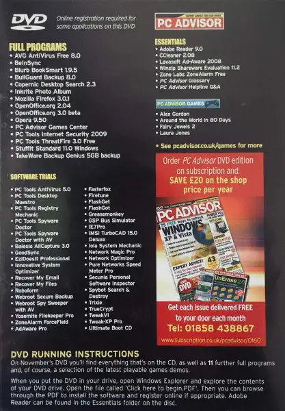 PC Advisor Issue 160 / November 2008 - Stuffit 11.0 - DVD-ROM /slim/