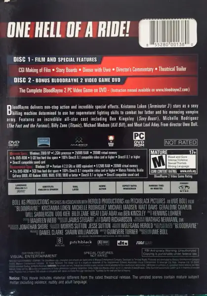 Bloodrayne - 2xDVD-ROM /plast v šubru/bazarové zboží/