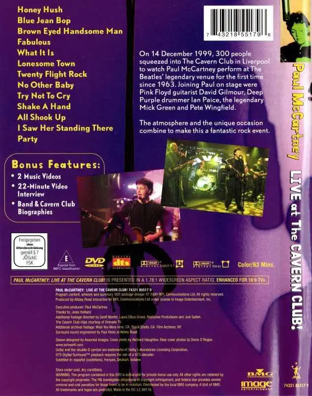 Paul McCartney - Live at The Cavern Club! - DVD /plast/