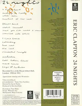Eric Clapton - 24 Nights - DVD /plast/