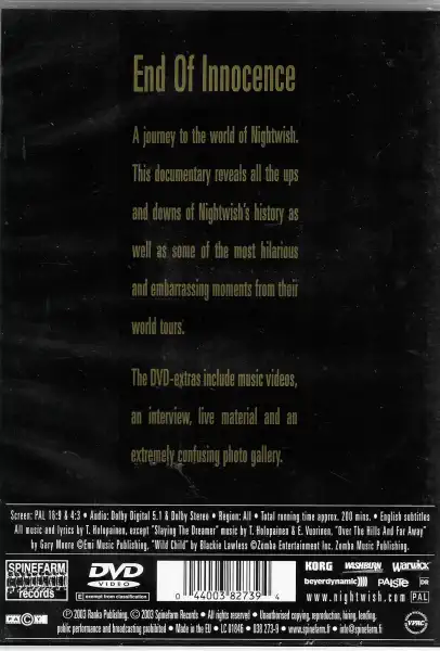 Nightwish - End Of Innocence - DVD plast