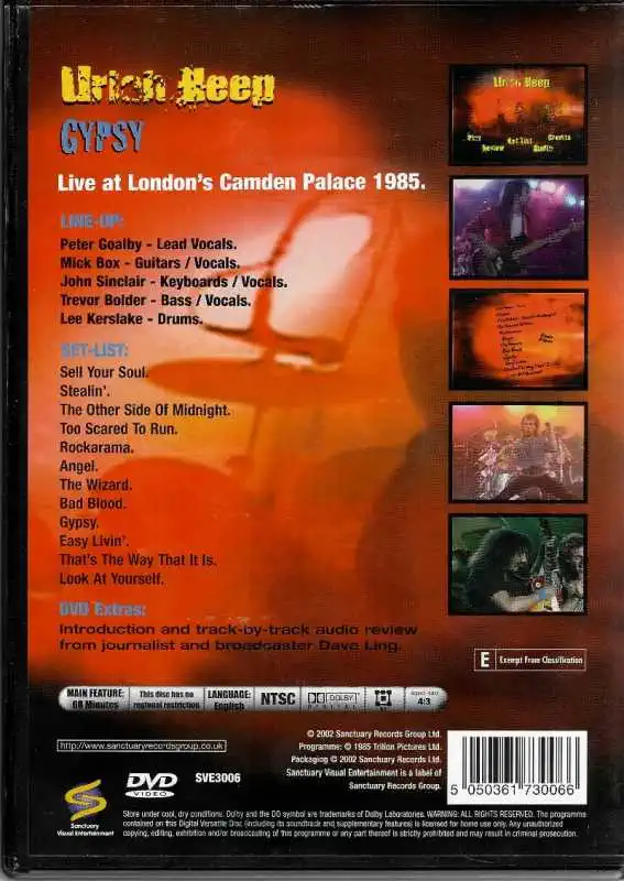 Uriach Heep - Gypsy - DVD plast