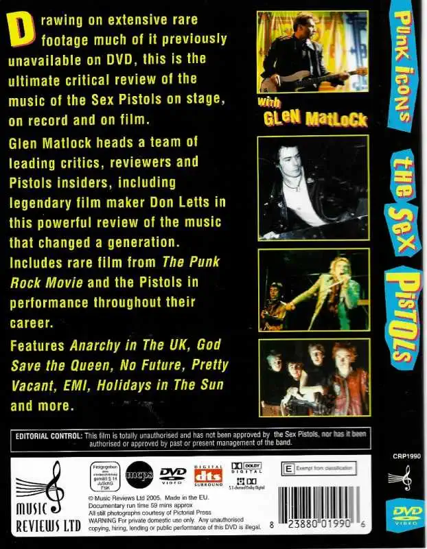 Punk Icons - The Sex Pistols - DVD plast