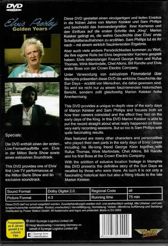 Elvis Presley - Golden Years - DVD plast - bazarové zboží 