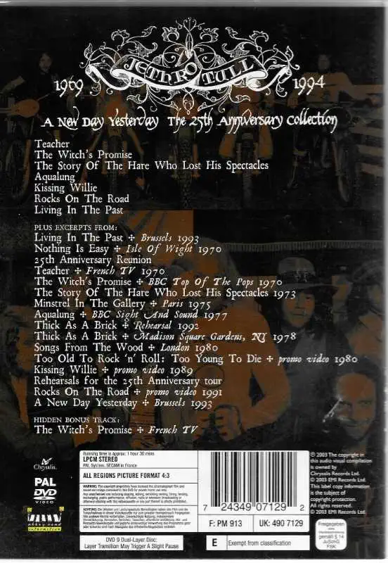 Jethro Tull - A New Day Yesterday - DVD plast 