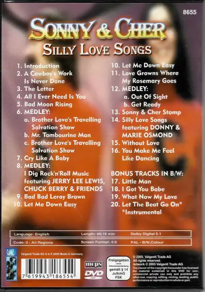 Sonny & Cher - Silly Love Songs - DVD plast 
