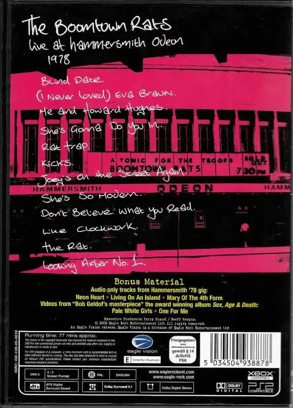 The Boomtown Rats – Live At Hammersmith Odeon 1978 - DVD plast