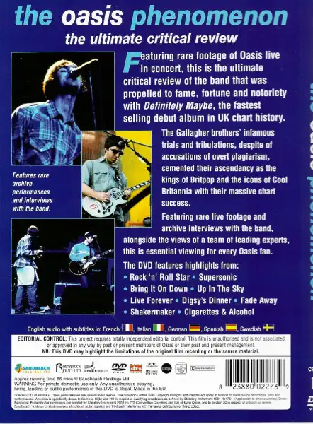 The Oasis Phenomenon - DVD plast