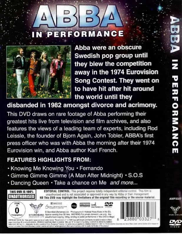 ABBA - In Performance - DVD plast