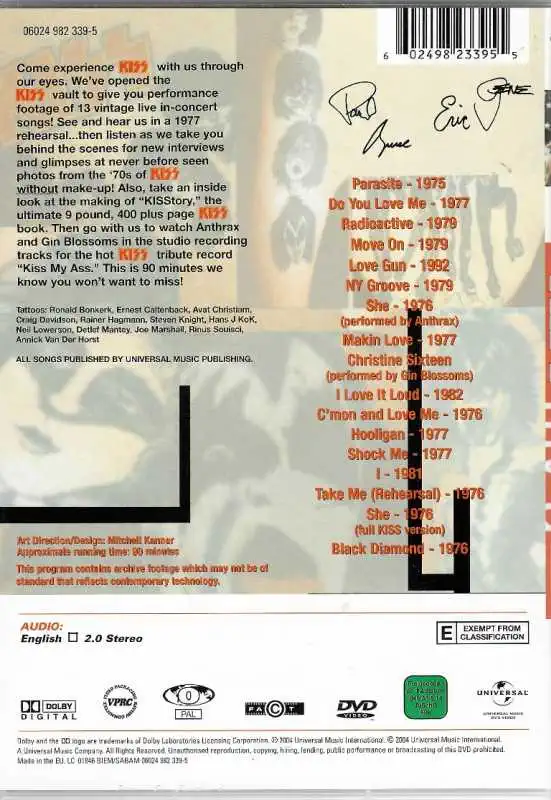 Kiss my a** - DVD plast