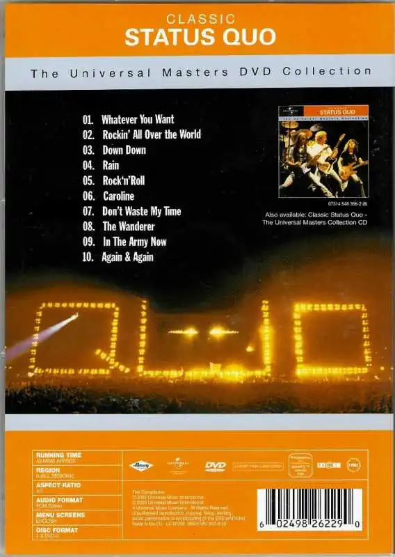 Classic Status QUO - The Universal Masters DVD Collection - DVD slim 
