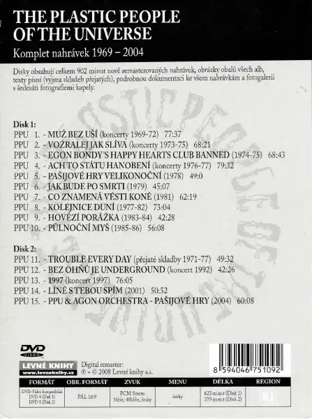 The Plastic People Of The Universe - Komplet nahrávek 1696-2004 - 2 DVD digipack - bazarové zboží