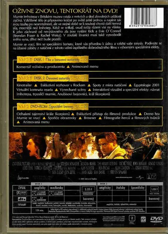 Mumie se vrací - 2 DVD plast