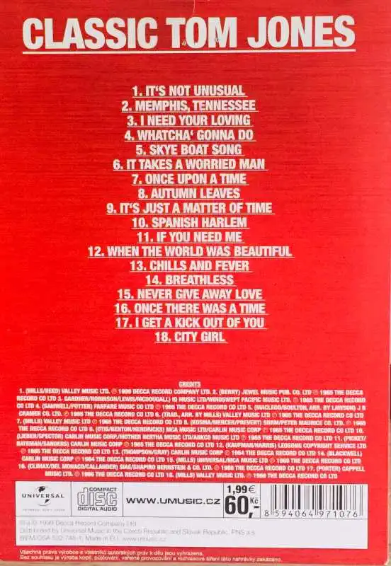 Tom Jones - CD /pošetka/