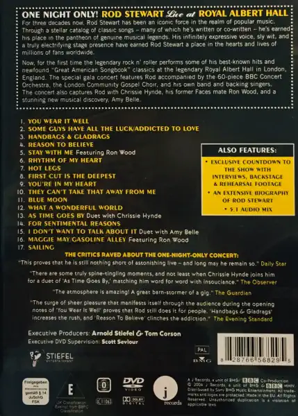 Rod Stewart - One Night Only - Live at Royal Albert Hall - DVD /plast/