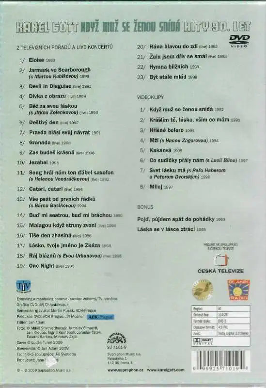 Karel Gott - Když muž se ženou snídá - DVD plast
