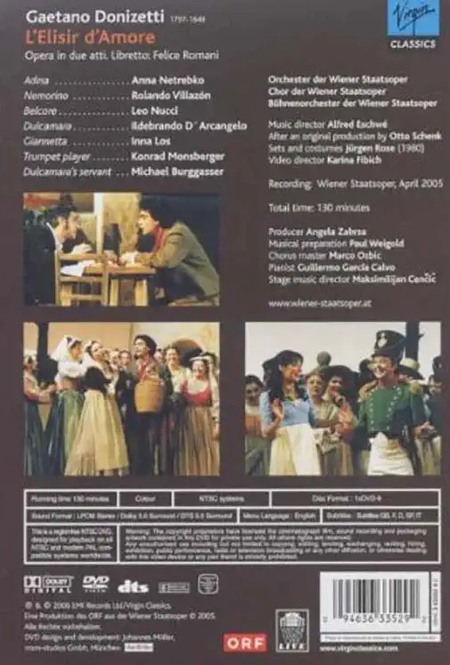 Gaetano Donizetti - L'Elisir d'Amore - DVD /plast/