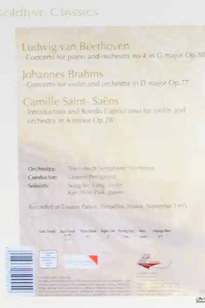 Beethoven / Brahms / Saint-Saens - Goldline Classics - DVD /plast/