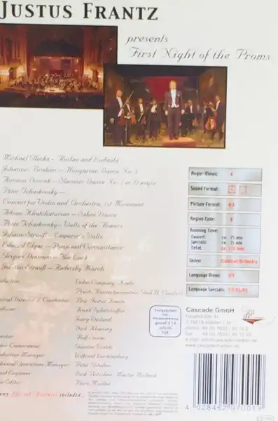 Justus Frantz presents First Night of the Proms - DVD /plast/