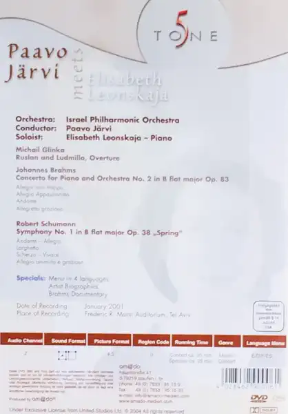Paavo Järví a Elisabeth Leonskaja - DVD /plast/