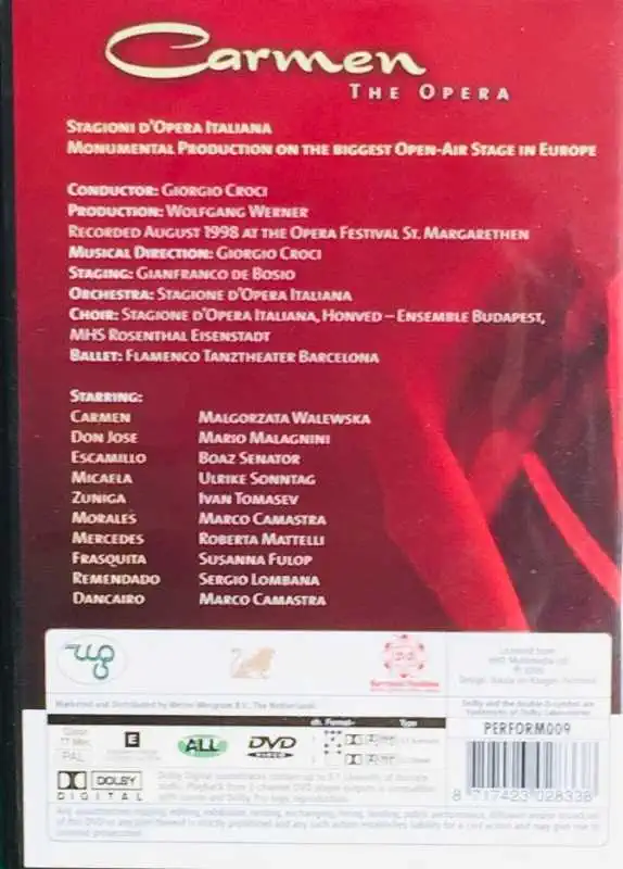 Carmen - The Opera - DVD /plast/