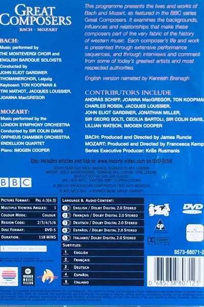 Great Composers - Bach/ Mozart - DVD /plast/