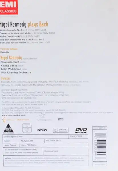 Nigel Kennedy - plays Bach - DVD /plast/