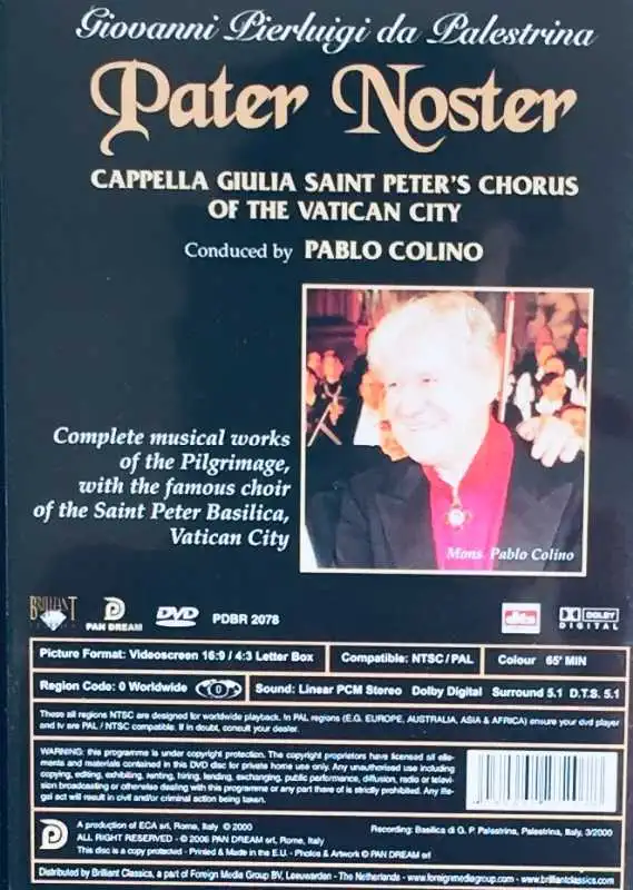 Pater Noster - Giovanni Pierluigi da Palestrina - DVD /plast/