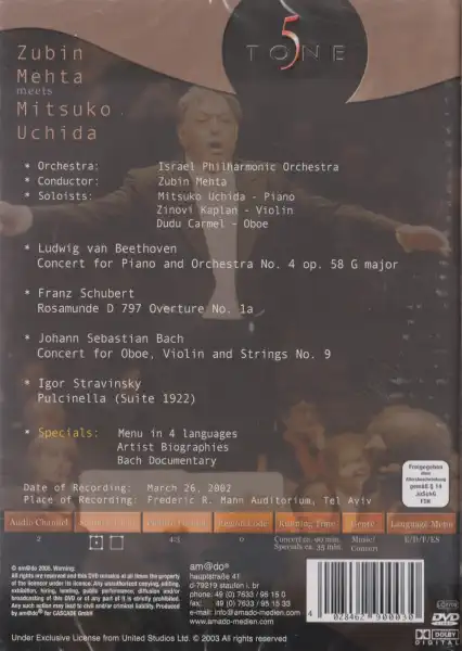 Zubin Mehta meets Mitsuko Uchida - DVD /plast/