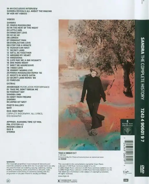 Sandra - The Complete History - DVD /plast/